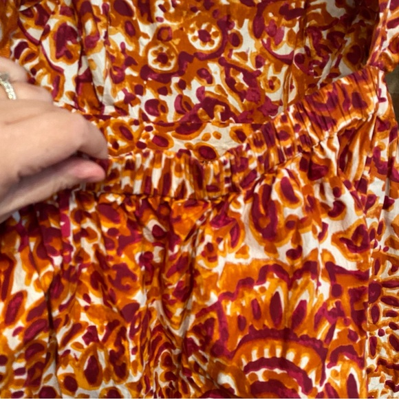 Anthropologie Love the Label floral tie open back shirt top size medium women’s - Picture 10 of 14